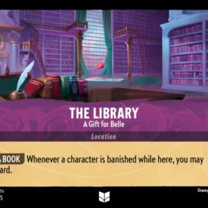 DISNEY LORCANA SINGLE CARDS: SHIMMERING SKIES #373: The Library – A Gift for Belle (Uncommon 68/204: NM)