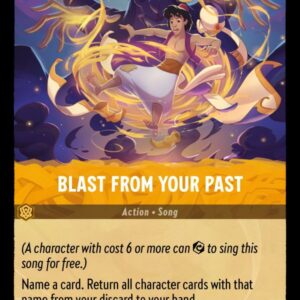 DISNEY LORCANA CARD SINGLES: SHIMMERING SKIES #42: Blast From Your Past (Super Rare 28/204: NM)
