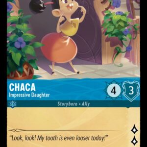 DISNEY LORCANA SINGLE CARDS: SHIMMERING SKIES #50: Chaca – Impressive Daughter (Common 138/204: NM)