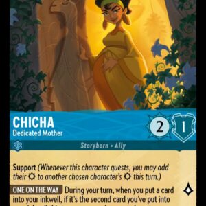 DISNEY LORCANA SINGLE CARDS: SHIMMERING SKIES #52: Chicha – Dedicated Mother (Rare 146/204: NM)