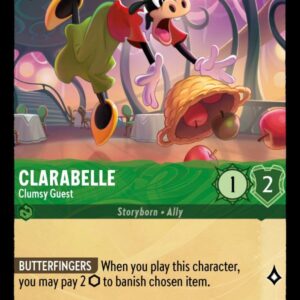 DISNEY LORCANA SINGLE CARDS: SHIMMERING SKIES #54: Clarabelle – Clumsy Guest (Common 86/204: NM)