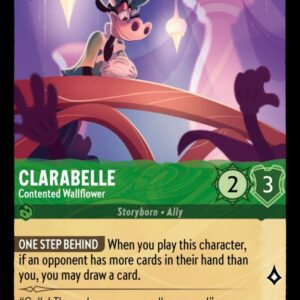 DISNEY LORCANA SINGLE CARDS: SHIMMERING SKIES #57: Clarabelle – Contented Wallflower (Uncommon Foil 90/204: NM)