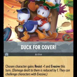 DISNEY LORCANA SINGLE CARDS: SHIMMERING SKIES #82: Duck for Cover! (Common 198/204: NM)