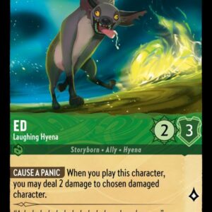 DISNEY LORCANA SINGLE CARDS: SHIMMERING SKIES #88: Ed – Laughing Hyena (Common 74/204: NM)