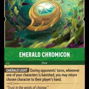 DISNEY LORCANA SINGLE CARDS: SHIMMERING SKIES #94: Emerald Chromicon (Uncommon 100/204: NM)