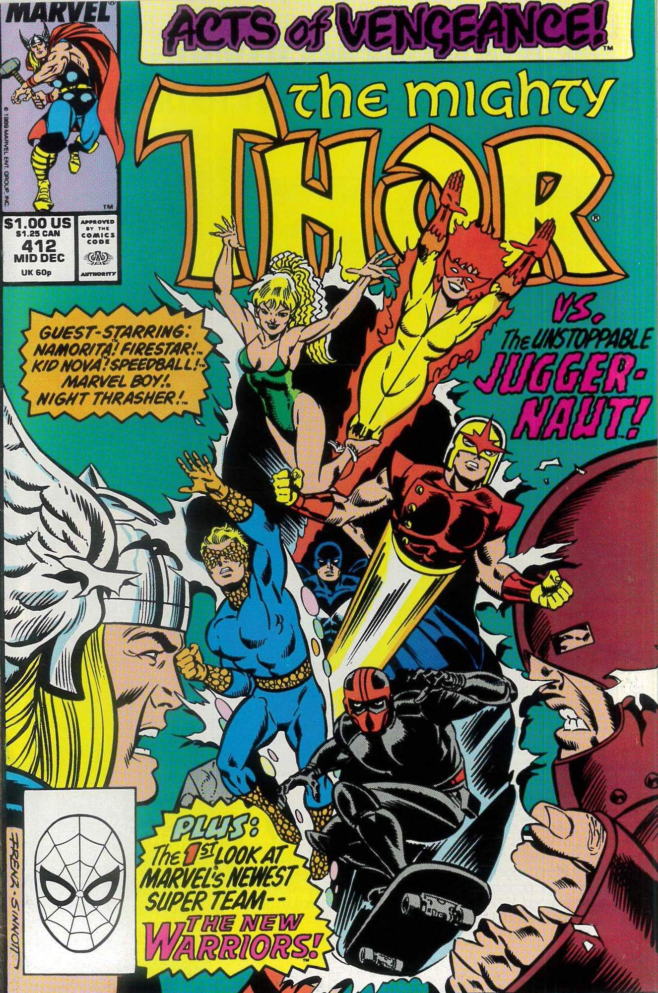 MIGHTY THOR (1966-2018 SERIES) #412: 1st full appearance New Warriors – NM MIGHTY THOR (1966-2018 SERIES) #412: 1st full appearance New Warriors – NM
