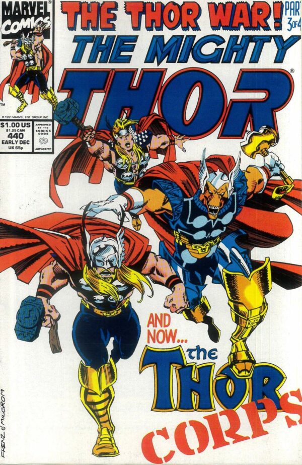 MIGHTY THOR (1966-2018 SERIES) #440: 1st appearance of Thor Corps