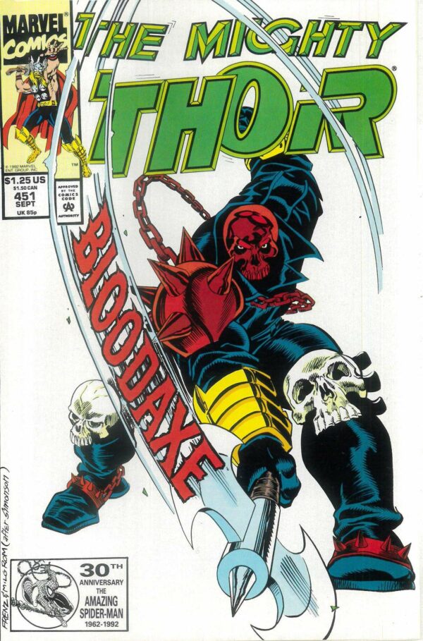 MIGHTY THOR (1966-2018 SERIES) #451: 1st Bloodaxe cover