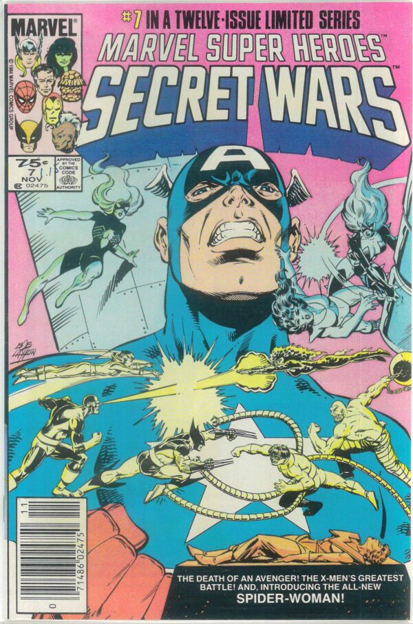 MARVEL SUPER HEROES: SECRET WARS #7: 1st full appearance of Julia Carpenter, Newsstand ed – 9.6