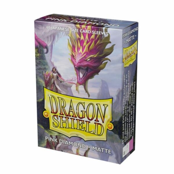 DRAGON SHIELD CARD SLEEVES (JAPANESE 60 PACK YGO) #30: Pink Diamond Matte