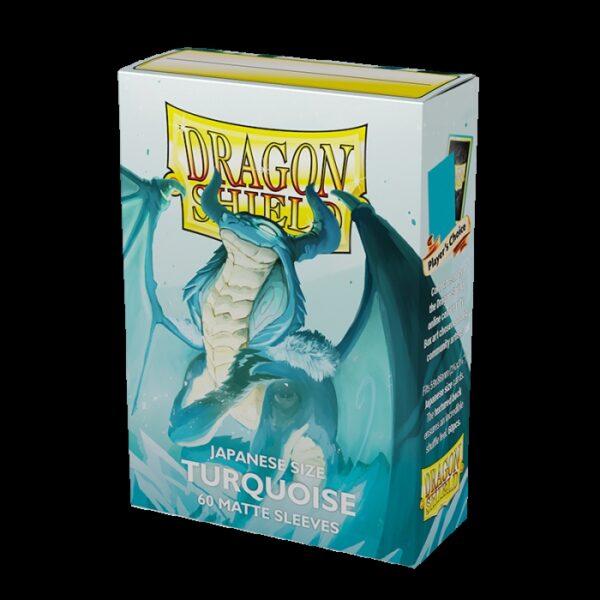 DRAGON SHIELD CARD SLEEVES (JAPANESE 60 PACK YGO) #36: Turquoise Matte