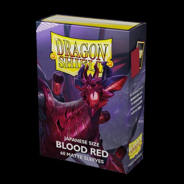 DRAGON SHIELD CARD SLEEVES (JAPANESE 60 PACK YGO) #39: Blood Red Matte