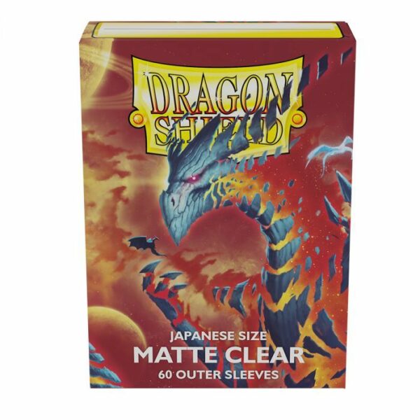 DRAGON SHIELD CARD SLEEVES (JAPANESE 60 PACK YGO) #41: Clear Matte Outer Sleeves (fits over 58x86mm)