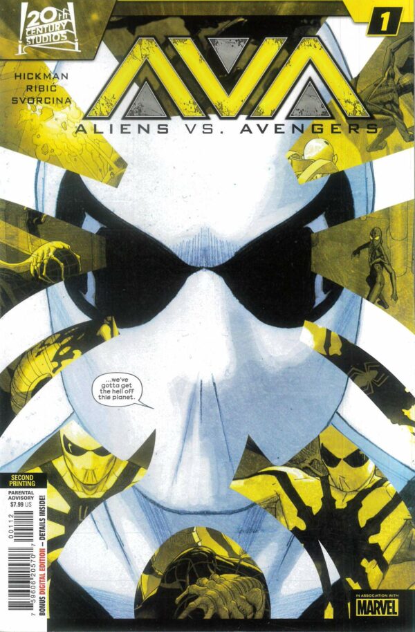 ALIENS VS AVENGERS #1: Esad Ribic 2nd Print