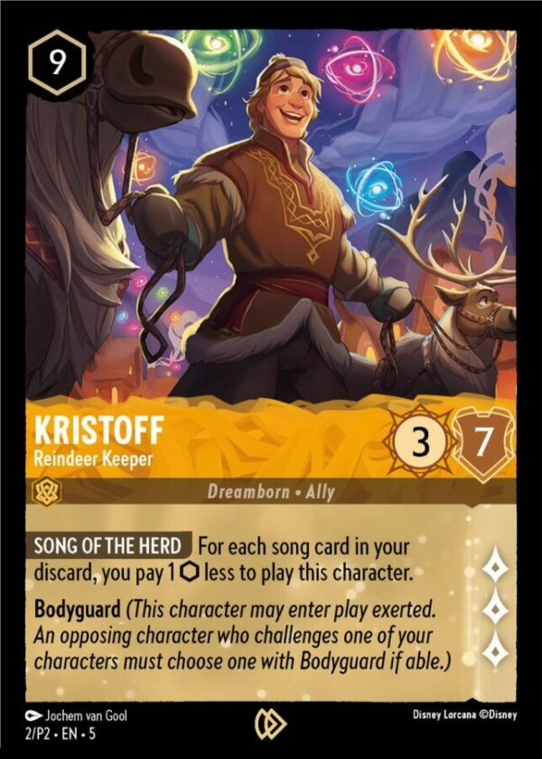 DISNEY LORCANA SINGLE CARDS: SHIMMERING SKIES #429: Kristoff – Reindeer Keeper (Promotional Foil 2/2: NM)