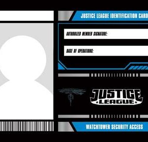 JUSTICE LEAGUE MEMBERSHIP CARD #4: Blank Membership