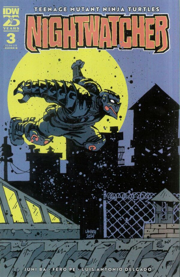 TEENAGE MUTANT NINJA TURTLES: NIGHTWATCHER #3: Jon Lankry cover B