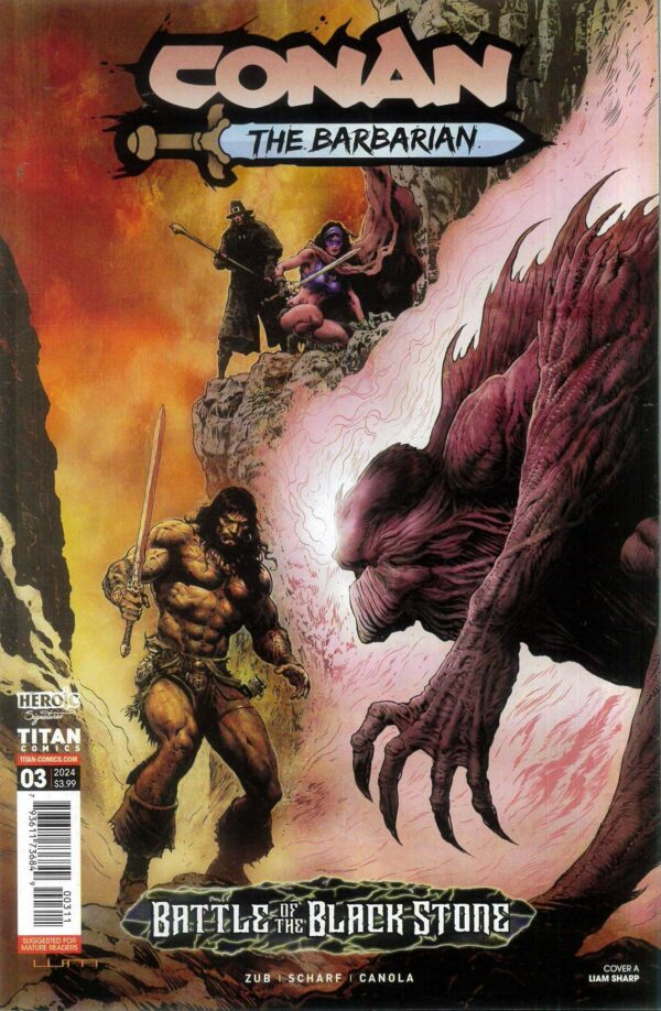 CONAN THE BARBARIAN: BATTLE FOR THE BLACK STONE #3: Liam Sharp cover A