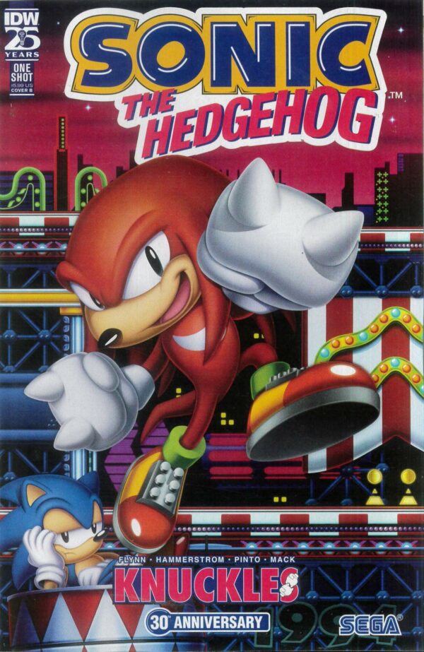 SONIC THE HEDGEHOG: KNUCKLES 30TH ANNIVERSARY SPEC #1: Mark Hughes cover B