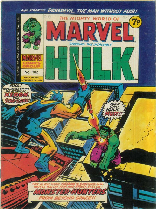 MIGHTY WORLD OF MARVEL (1972-1979 SERIES) #102: FN/VF
