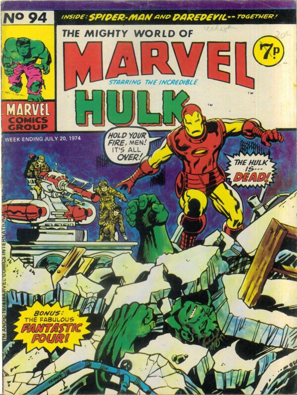 MIGHTY WORLD OF MARVEL (1972-1979 SERIES) #94: FN/VF