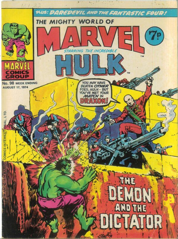 MIGHTY WORLD OF MARVEL (1972-1979 SERIES) #98: FN/VF