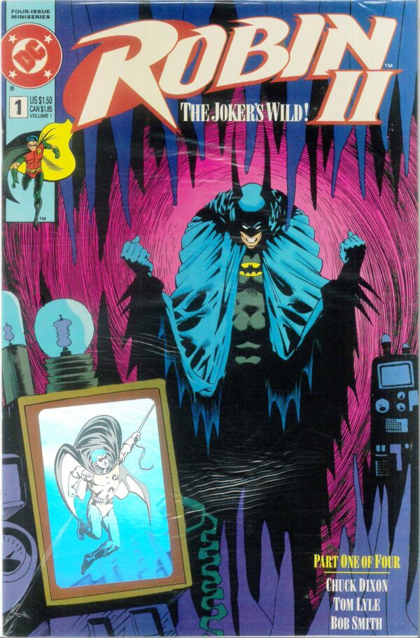 ROBIN II: JOKER’S WILD #1: Batman in Batcave Hologram cover