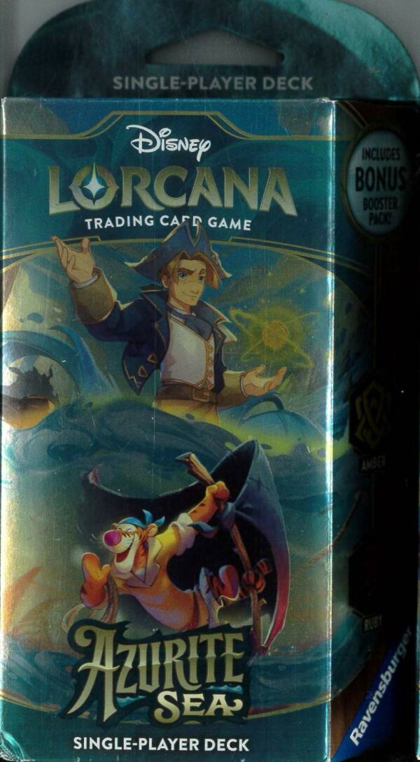 DISNEY LORCANA STARTER DECK #6001: Azurite Sea (Amber & Ruby)