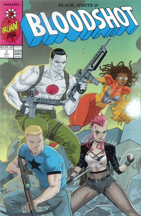 BLACK WHITE & BLOODSHOT #3: Richard Ortiz cover D