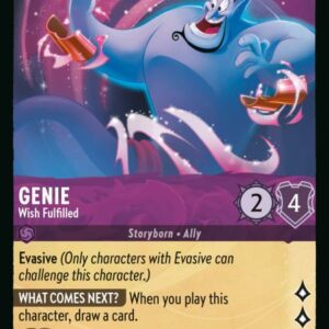 DISNEY LORCANA SINGLE CARDS: AZURITE SEA #101: Genie – Wish Fulfilled (Rare Foil 53/204: NM)
