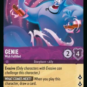 DISNEY LORCANA SINGLE CARDS: AZURITE SEA #102: Genie – Wish Fulfilled (Rare 53/204: NM)
