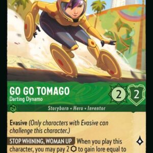 DISNEY LORCANA SINGLE CARDS: AZURITE SEA #106: Go Go Tomago – Darting Dynamo (Rare 73/204: NM)