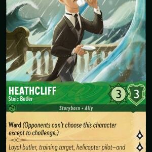 DISNEY LORCANA SINGLE CARDS: AZURITE SEA #123: Heathcliff – Stoic Butler (Common Foil 78/204: NM)