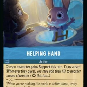 DISNEY LORCANA SINGLE CARDS: AZURITE SEA #129: Helping Hand (Common Foil 164/204: NM)
