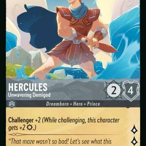 DISNEY LORCANA SINGLE CARDS: AZURITE SEA #133: Hercules – Unwavering Demigod (Common Foil 180/204: NM)
