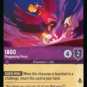 DISNEY LORCANA SINGLE CARDS: AZURITE SEA #151: Iago – Reappearing Parrot (Common Foil 45/204: NM)