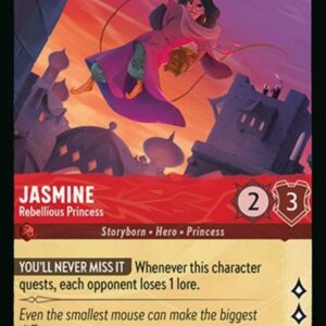 DISNEY LORCANA SINGLE CARDS: AZURITE SEA #158: Jasmine – Rebellious Princess (Uncommon 106/204: NM)