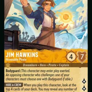 DISNEY LORCANA SINGLE CARDS: AZURITE SEA #164: Jim Hawkins – Honorable Pirate (Super Rare 25/204: NM)