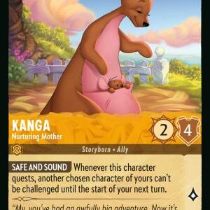 DISNEY LORCANA SINGLE CARDS: AZURITE SEA #191: Kanga – Nurturing Mother (Rare Foil 21/204: NM)