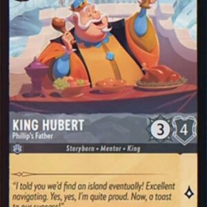 DISNEY LORCANA SINGLE CARDS: AZURITE SEA #193: King Hubert – Phillip’s Father (Common Foil 179/204: NM) DISNEY LORCANA SINGLE CARDS: AZURITE SEA #193: King Hubert – Phillip’s Father (Common Foil 179/204: NM)