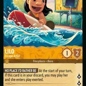 DISNEY LORCANA SINGLE CARDS: AZURITE SEA #202: Lilo – Escape Artist (Super Rare 2/204: NM)