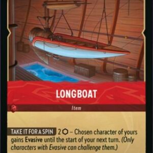 DISNEY LORCANA SINGLE CARDS: AZURITE SEA #204: Longboat (Uncommon 132/204: NM) DISNEY LORCANA SINGLE CARDS: AZURITE SEA #204: Longboat (Uncommon 132/204: NM)