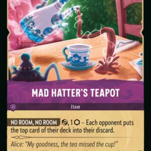 DISNEY LORCANA SINGLE CARDS: AZURITE SEA #209: Mad Hatter’s Teapot (Common Foil 66/204: NM)