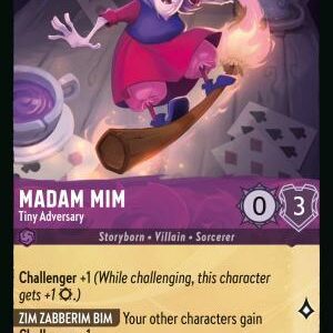 DISNEY LORCANA SINGLE CARDS: AZURITE SEA #212: Madam Mim – Tiny Adversary (Rare 37/204: NM)