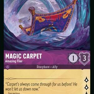 DISNEY LORCANA SINGLE CARDS: AZURITE SEA #215: Magic Carpet – Amazing Flier (Uncommon Foil 51/204: NM) DISNEY LORCANA SINGLE CARDS: AZURITE SEA #215: Magic Carpet – Amazing Flier (Uncommon Foil 51/204: NM)