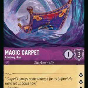 DISNEY LORCANA SINGLE CARDS: AZURITE SEA #216: Magic Carpet – Amazing Flier (Uncommon 51/204: NM) DISNEY LORCANA SINGLE CARDS: AZURITE SEA #216: Magic Carpet – Amazing Flier (Uncommon 51/204: NM)