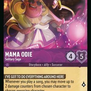 DISNEY LORCANA SINGLE CARDS: AZURITE SEA #223: Mama Odie – Solitary Sage (Rare 57/204: NM)