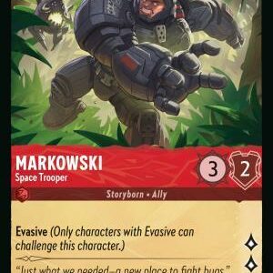 DISNEY LORCANA SINGLE CARDS: AZURITE SEA #227: Markowski – Space Trooper (Common 113/204: NM)