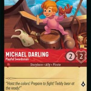 DISNEY LORCANA SINGLE CARDS: AZURITE SEA #234: Michael Darling – Playful Swordsman (Common Foil 111/204: NM