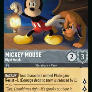 DISNEY LORCANA SINGLE CARDS: AZURITE SEA #239: Mickey Mouse – Night Watch (Uncommon 187/204: NM)
